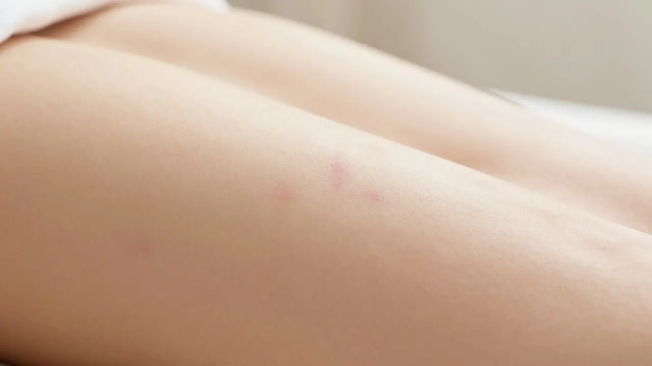 Detail hladké, zdravé kůže s téměř neviditelnými jizvami