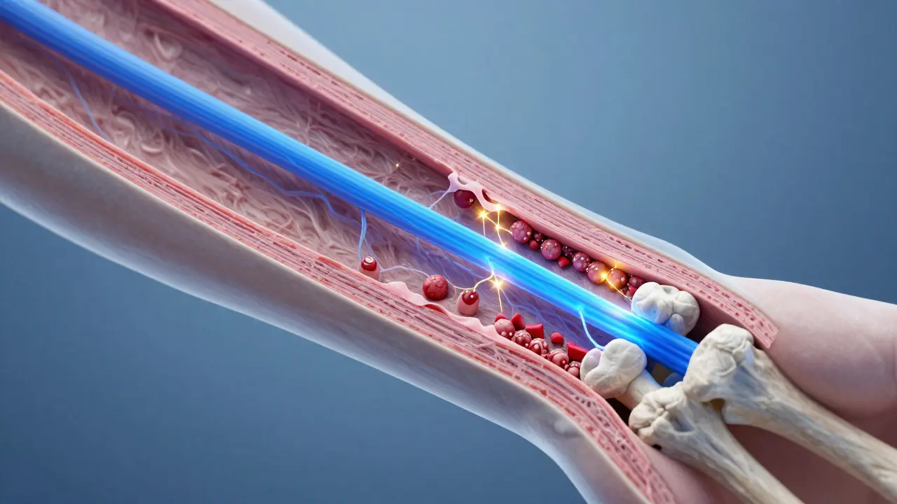 3D vizualizace hojení nervu a jizevní tkáně v zápěstí