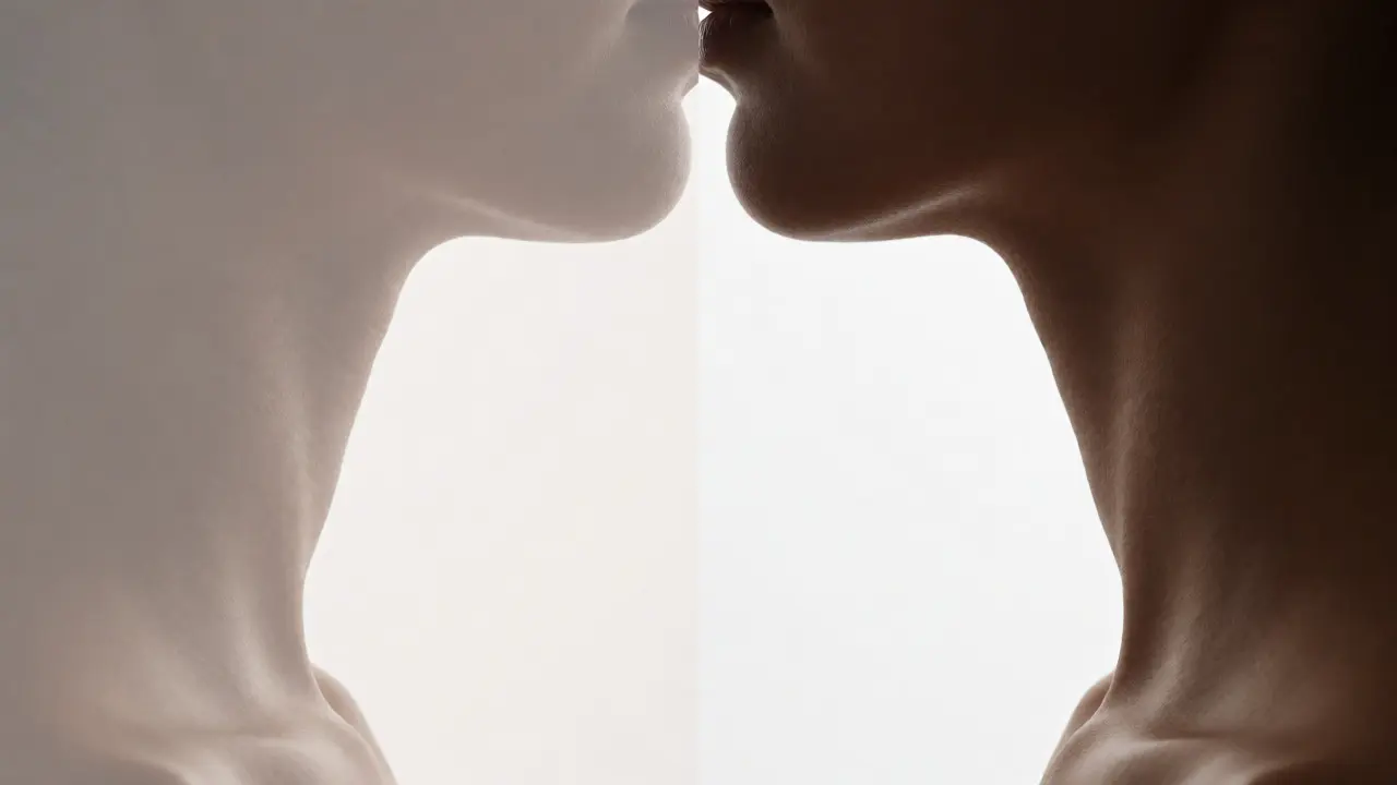 Boční profil čelisti s vylepšenou konturou po zákroku